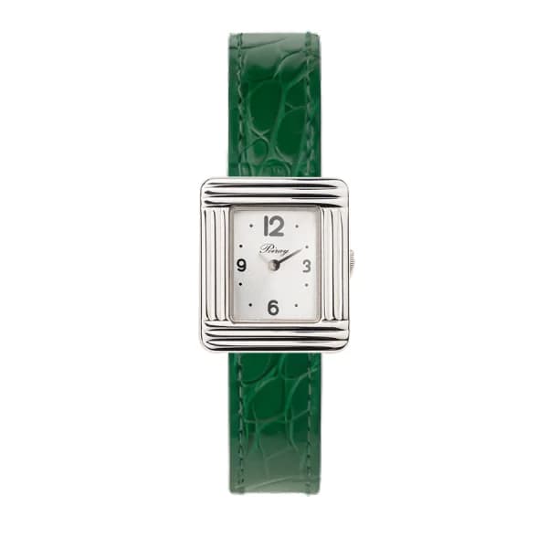 Poiray Montre Poiray Ma Première Mini Acier Cadran 4CA Bracelet Alligator Vert