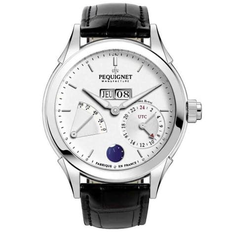 Pequignet Montre Pequignet Rue Royale GMT Automatique Cadran Blanc - 9010933-AN