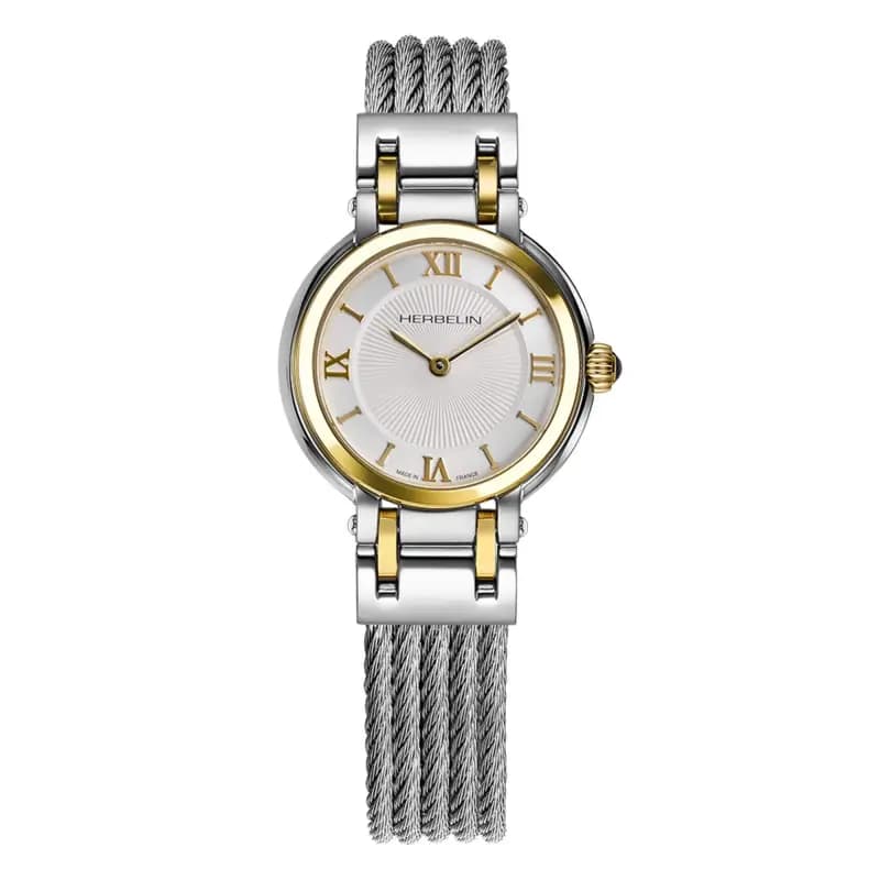Michel Herbelin Montre Galet Dame 28MM Bico. 2N Cable 17430BCT28