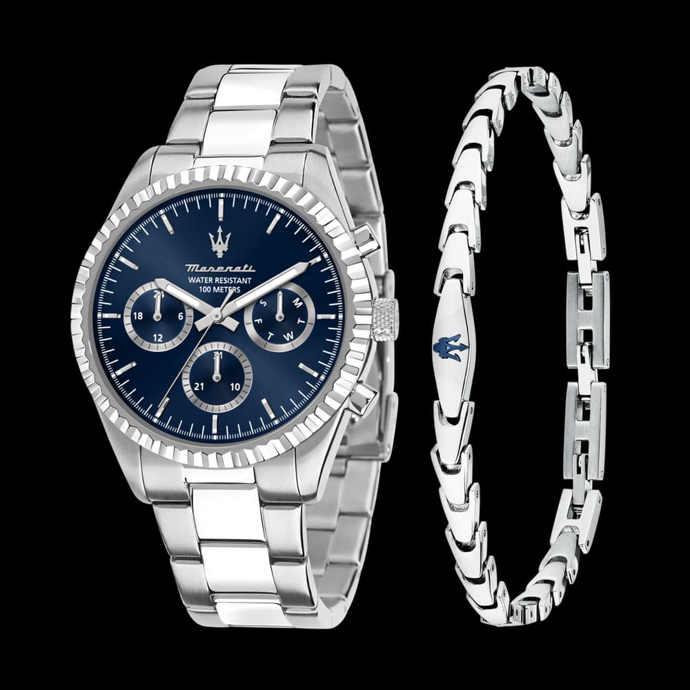 Maserati Montre quartz Homme Competizione Bleu foncé