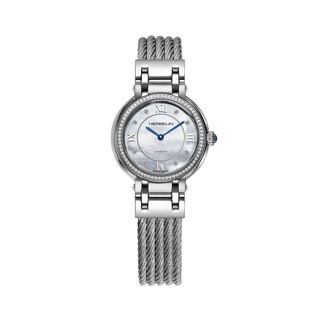 Michel Herbelin Montre Herbelin Galet Nacre Blanche