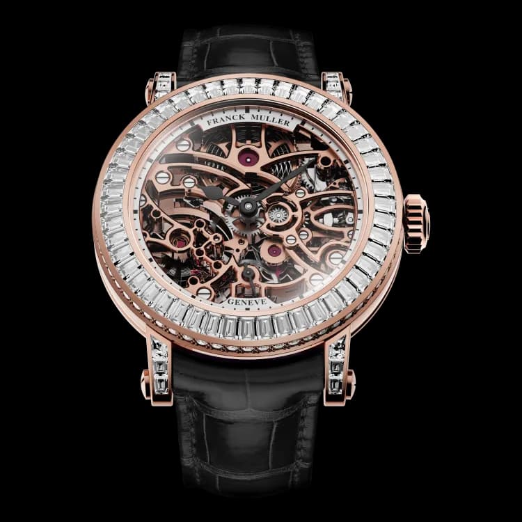 Franck Muller Round Lady Skeleton Baguette
