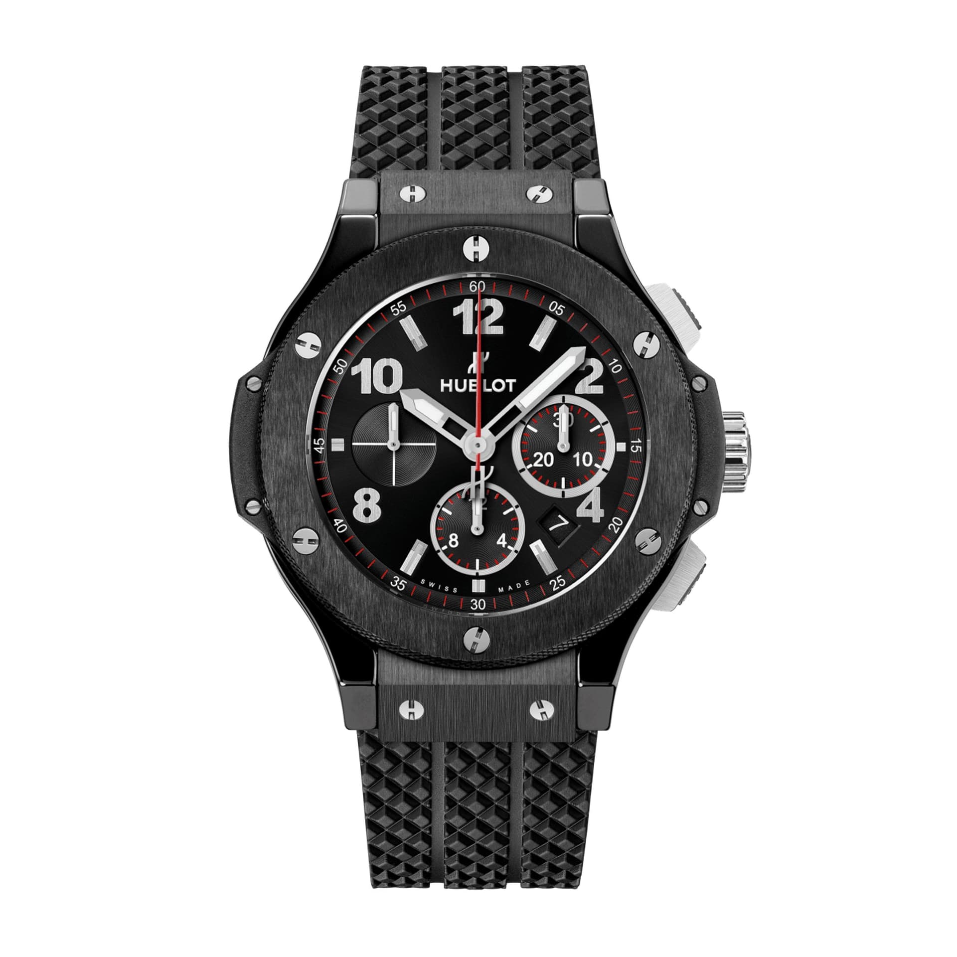 Hublot Montre Hublot Big Bang Original Black Magic automatique cadran noir bracelet caoutchouc 44 mm