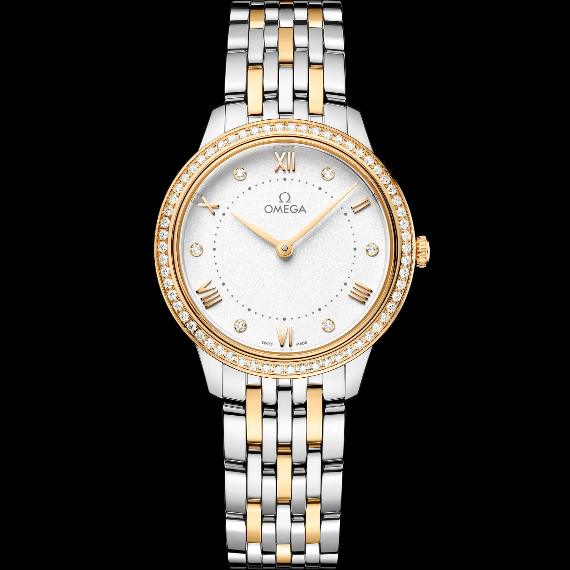 Omega De Ville 30 mm, acier - or jaune sur acier - or jaune
