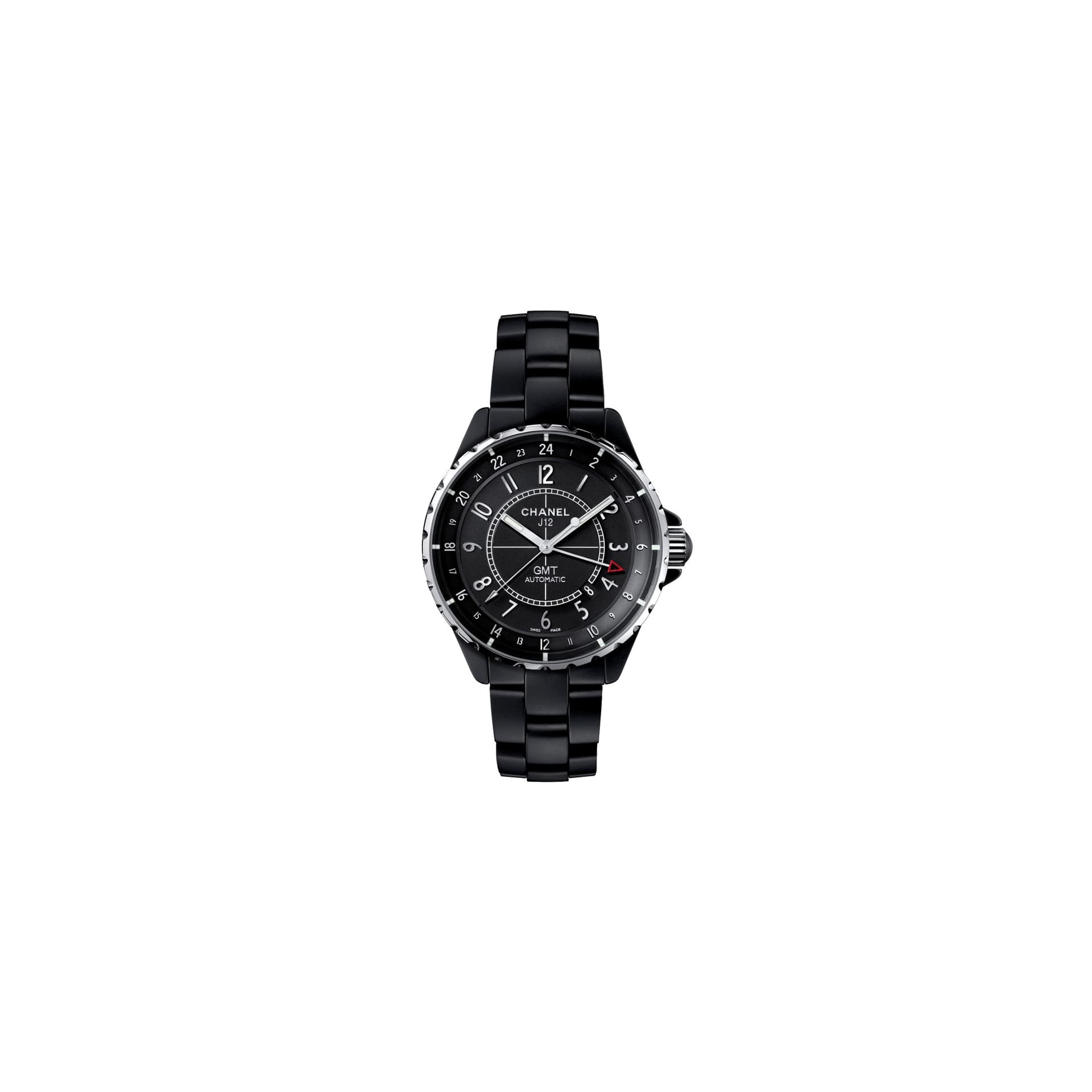 Chanel Montre CHANEL J12 GMT cadran noir bracelet céramique haute résistance noire mate 41 mm