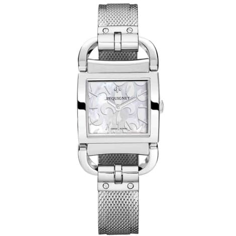 Pequignet E. Montre Pequignet Attellage Quartz - Cadran Nacre Blanc - Bracelet Argent - 5894503-A