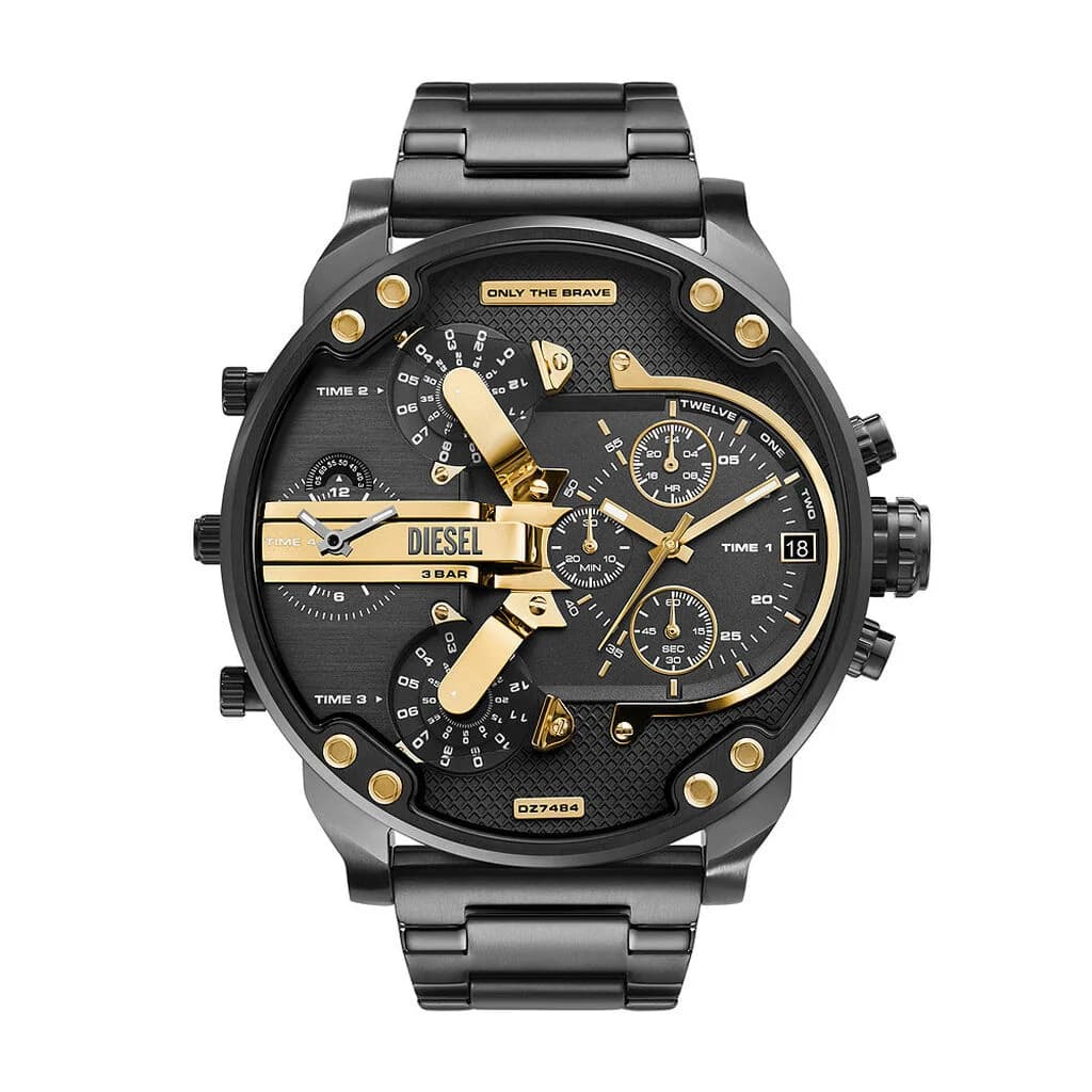 Diesel Montre Diesel Collection Mr. Daddy en Acier et PVD Gunmétal
