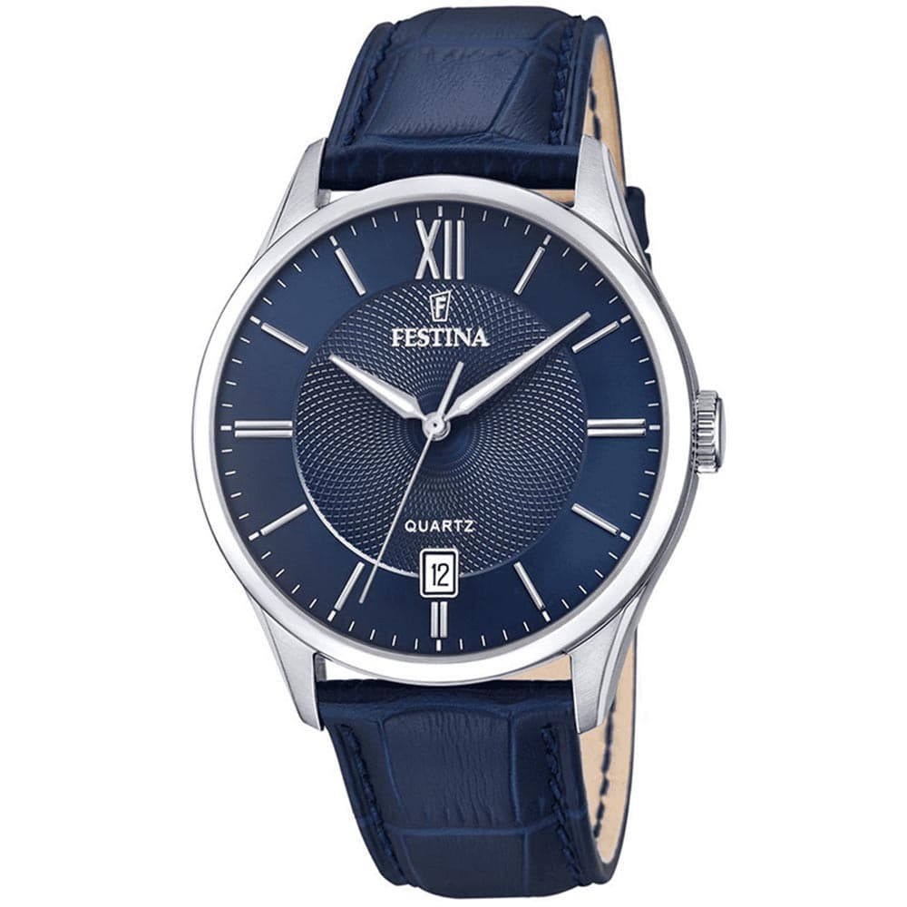 Festina Montre Homme FESTINA en Cuir Bleu Etanche