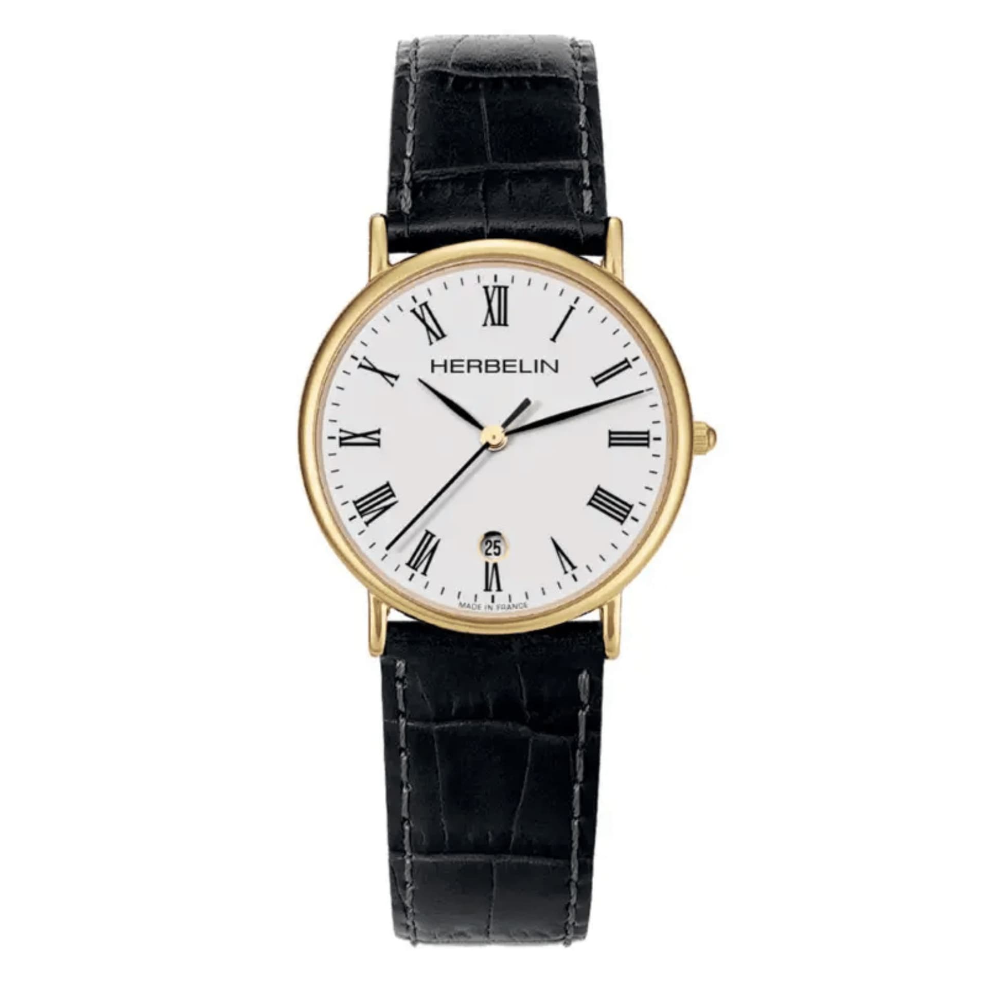 Michel Herbelin Montre Herbelin Classique Acier et PVD Doré 34 mm - 12443P01