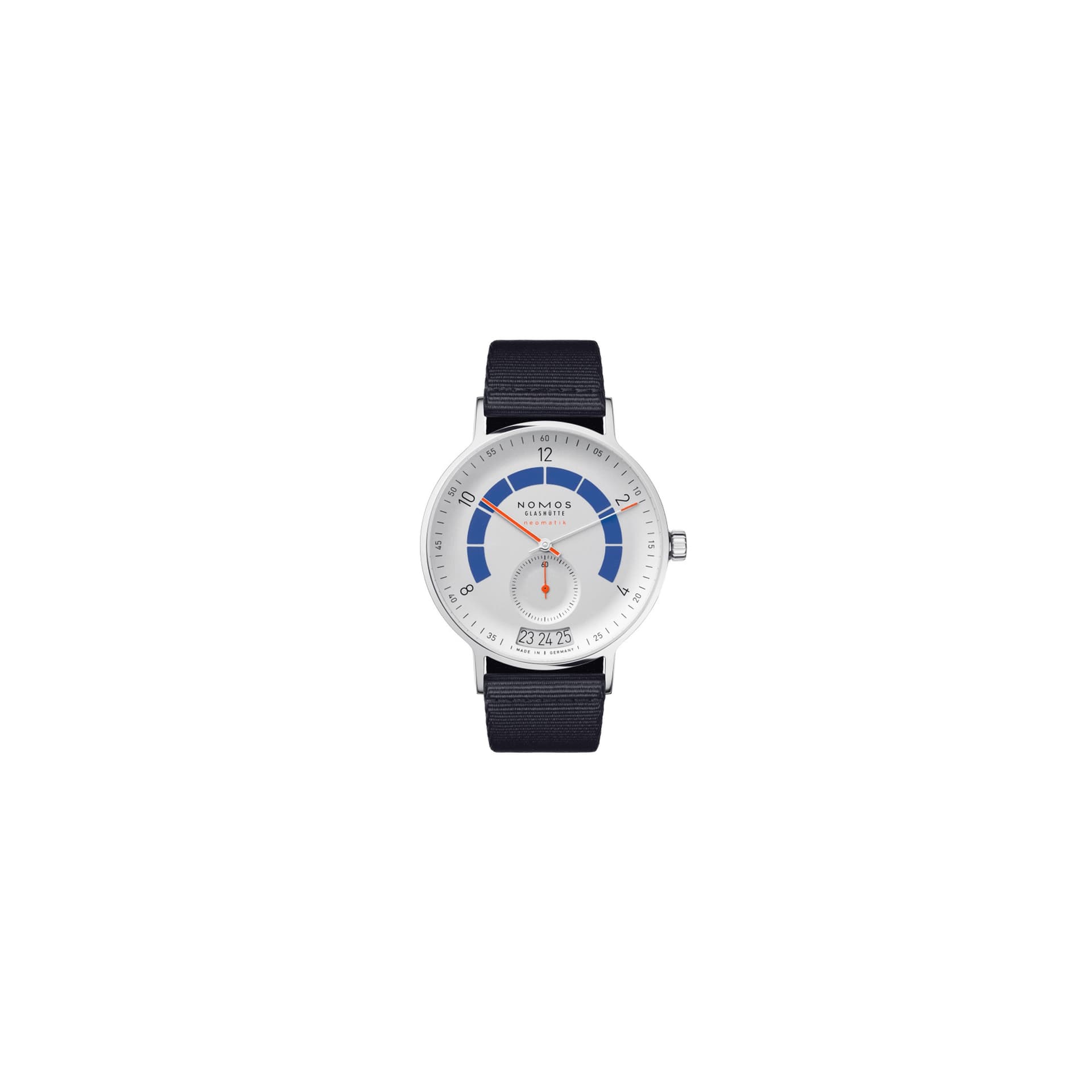Nomos Montre NOMOS Autobahn Neomatik 41 date sport automatique cadran gris bracelet textile noir 41 mm