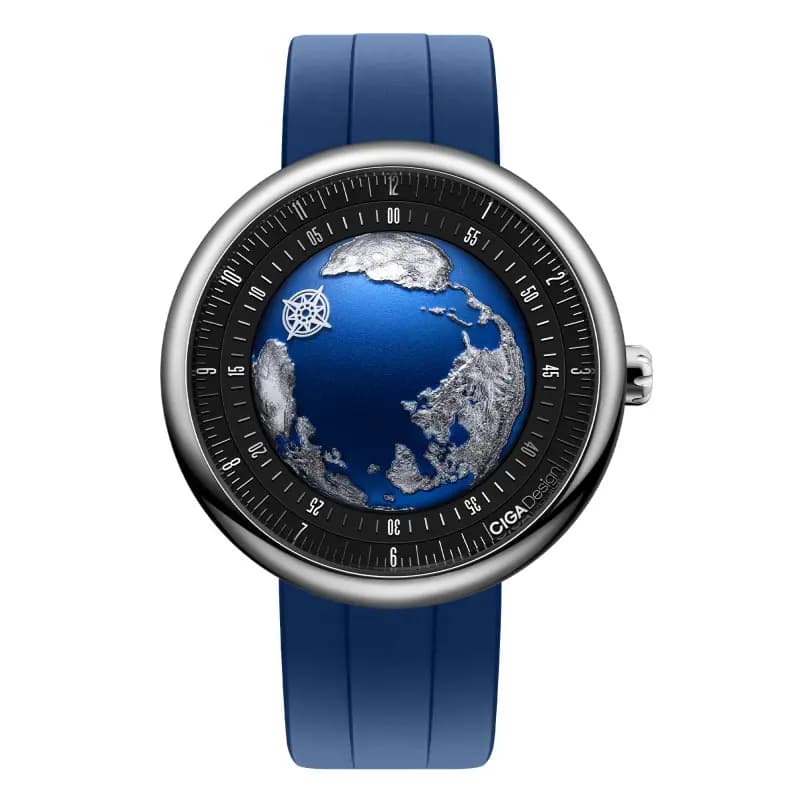 Ciga Design Montre Série U - Blue Planet II Atlantic Titanium U039-TU01-W6U
