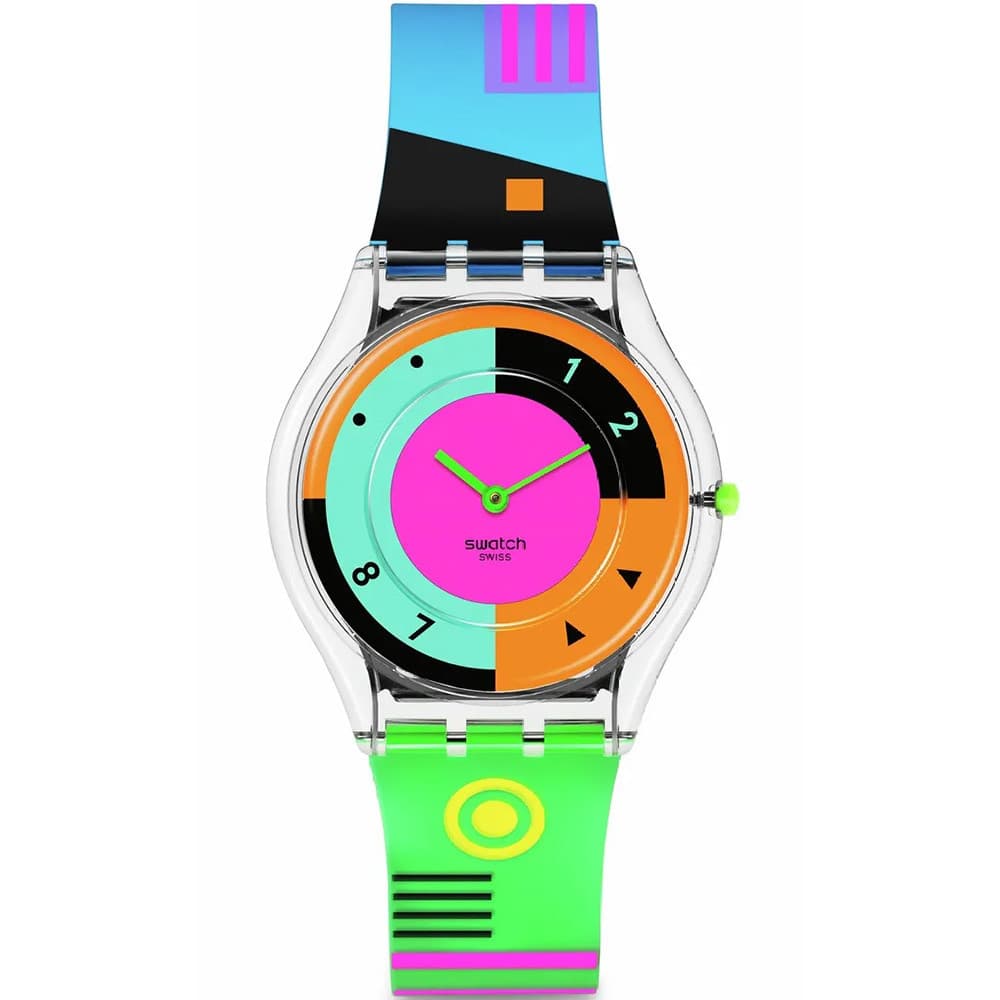 Swatch Montre Swatch Collection Swatch Neon Hot Racer en Silicone Multicolore
