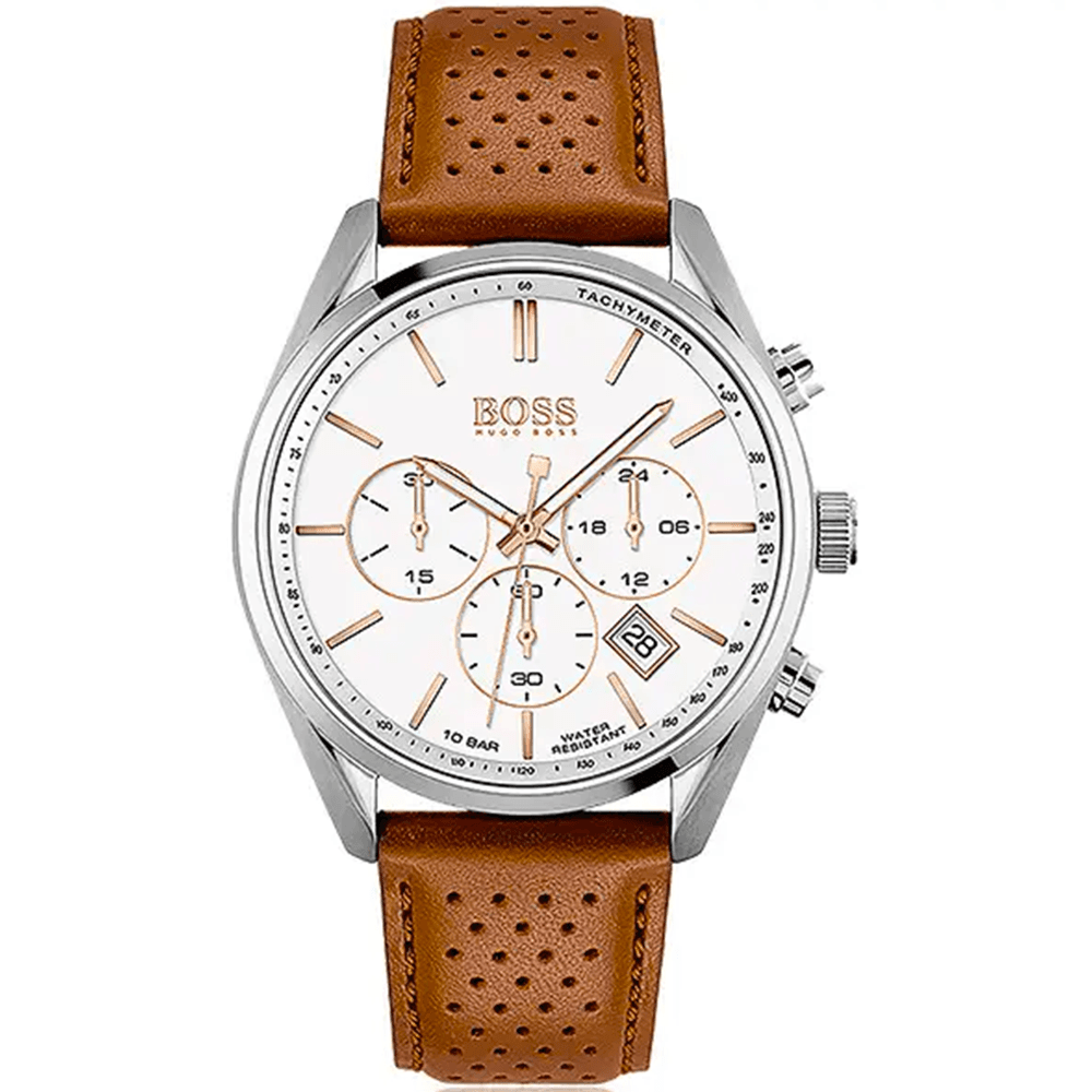 Hugo Boss Montre Boss en Cuir Marron