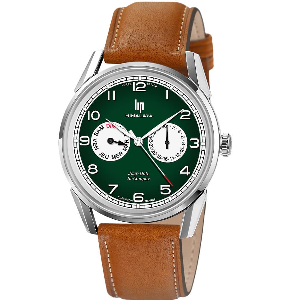 Lip Montre Automatique Lip Collection Himalaya 40 en Cuir Marron