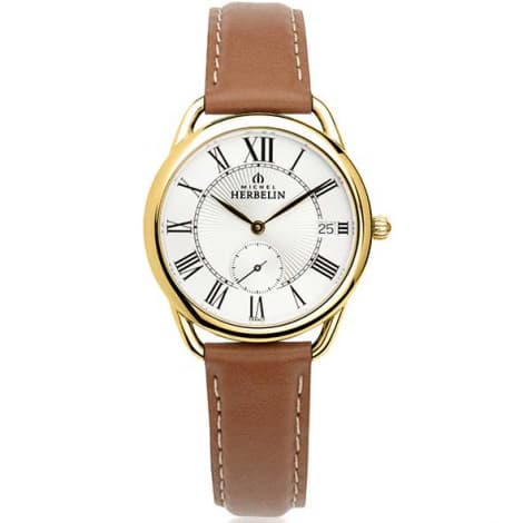 Michel Herbelin Montre Michel Herbelin Equinoxe Femme Acier et PVD Doré 34 mm - 18397/P08GO