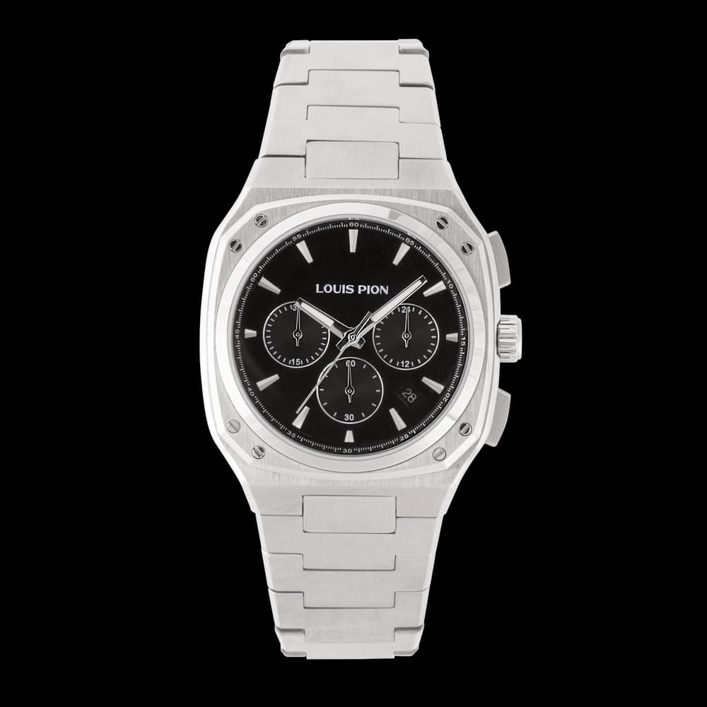 Louis Pion Montre quartz Homme Ethan Noir