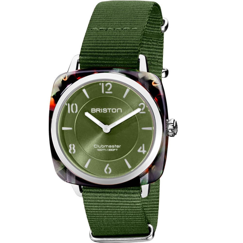 Briston Montre Clubmaster Chic Acétate Vert Olive 21536.PRA.UG.26.NOL