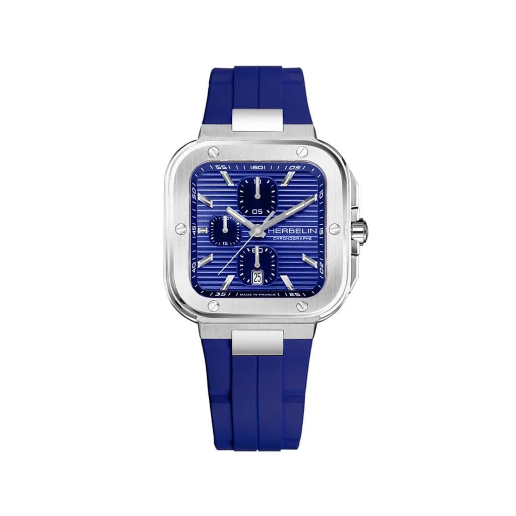 Michel Herbelin Montre Herbelin Cap Camarat Square Chronograph Homme Quartz Plongée - 35646A115CB