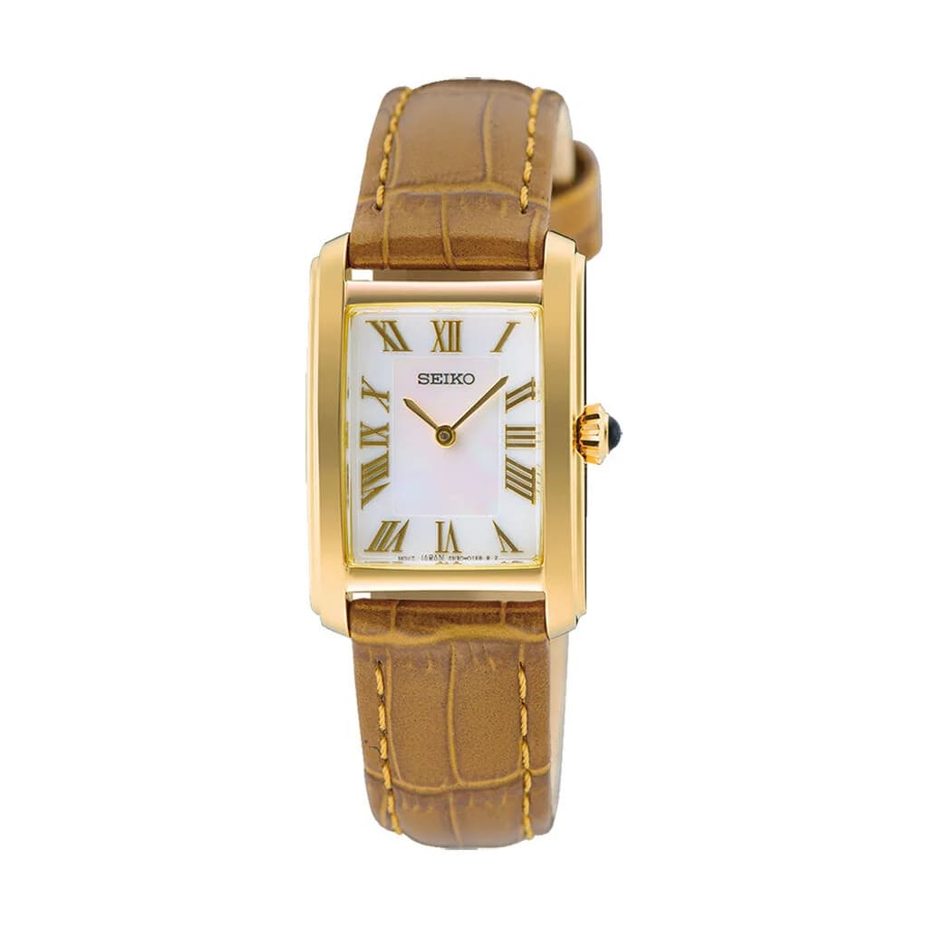 Seiko Montre dame classique — bracelet marron