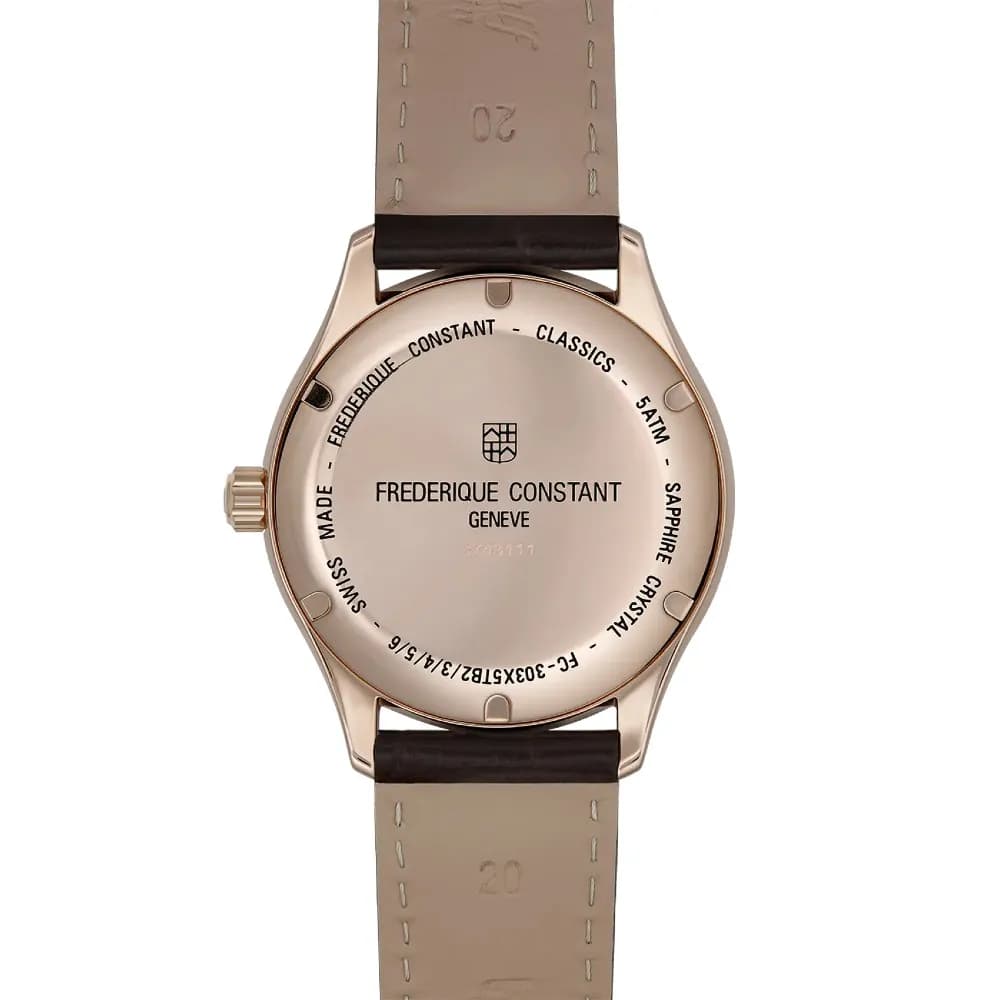 Frédérique Constant Montre Frédérique Constant Classics Index Automatique Cadran Argent Bracelet Cuir - FC-303MC5B4