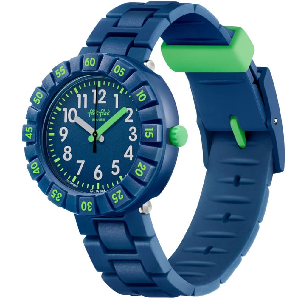 Flik Flak Montre Flik Flak Solo Dark Blue en Plastique Bleu