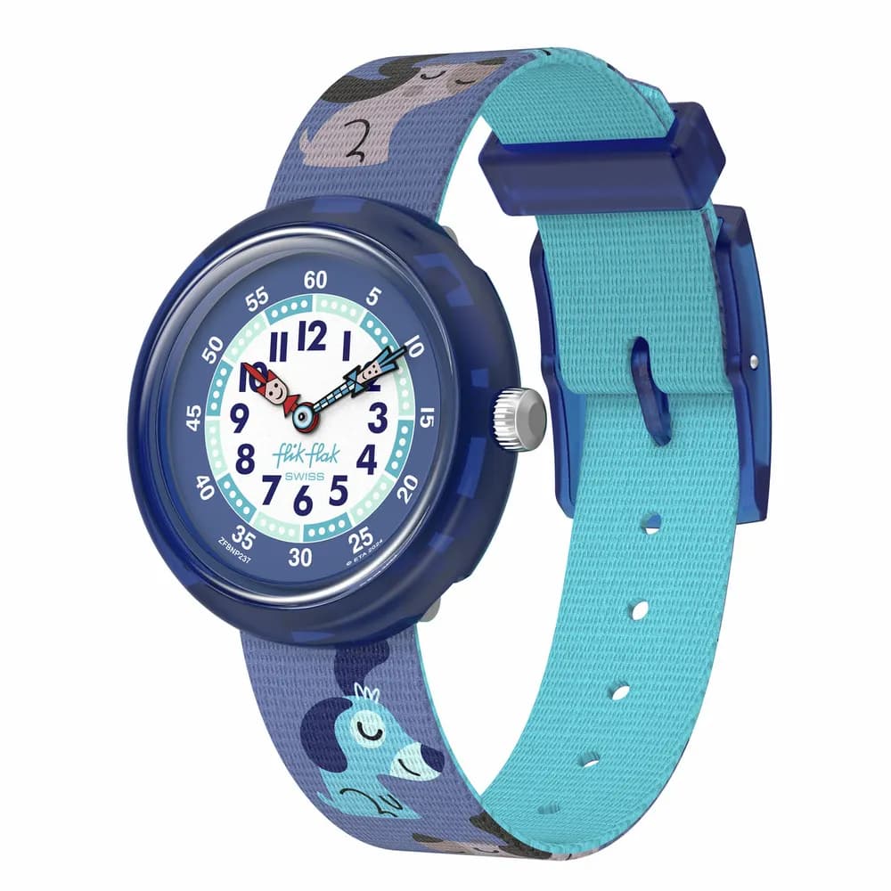 Flik Flak Montre quartz Garçon Friends fur-ever Blanc, Bleu