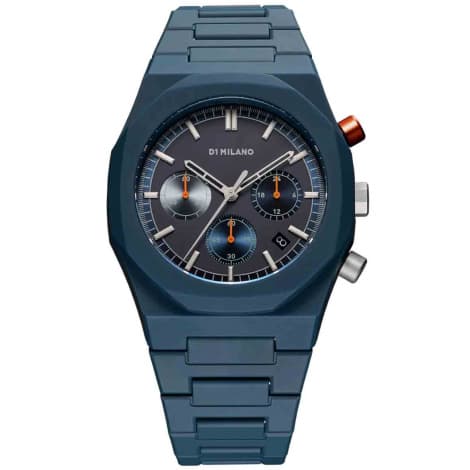 D1 Milano Montre D1 Milano Polychrono Neptune Blue Quartz - 40,5 mm- Cadran Bleu nuit - PHBJ09