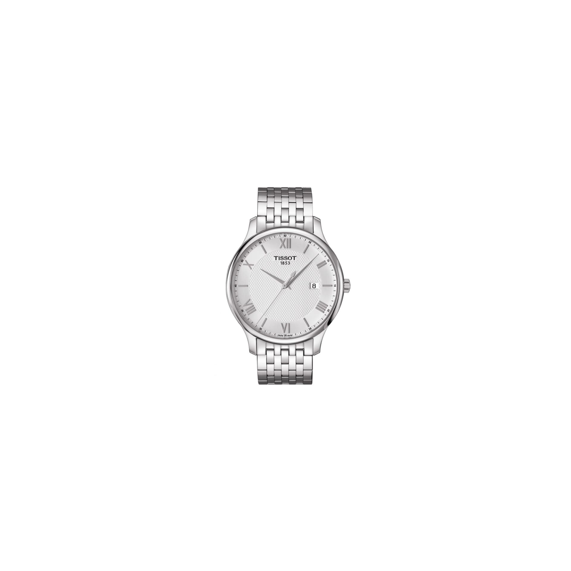 Tissot Tradition 42mm — cadran argenté bracelet acier