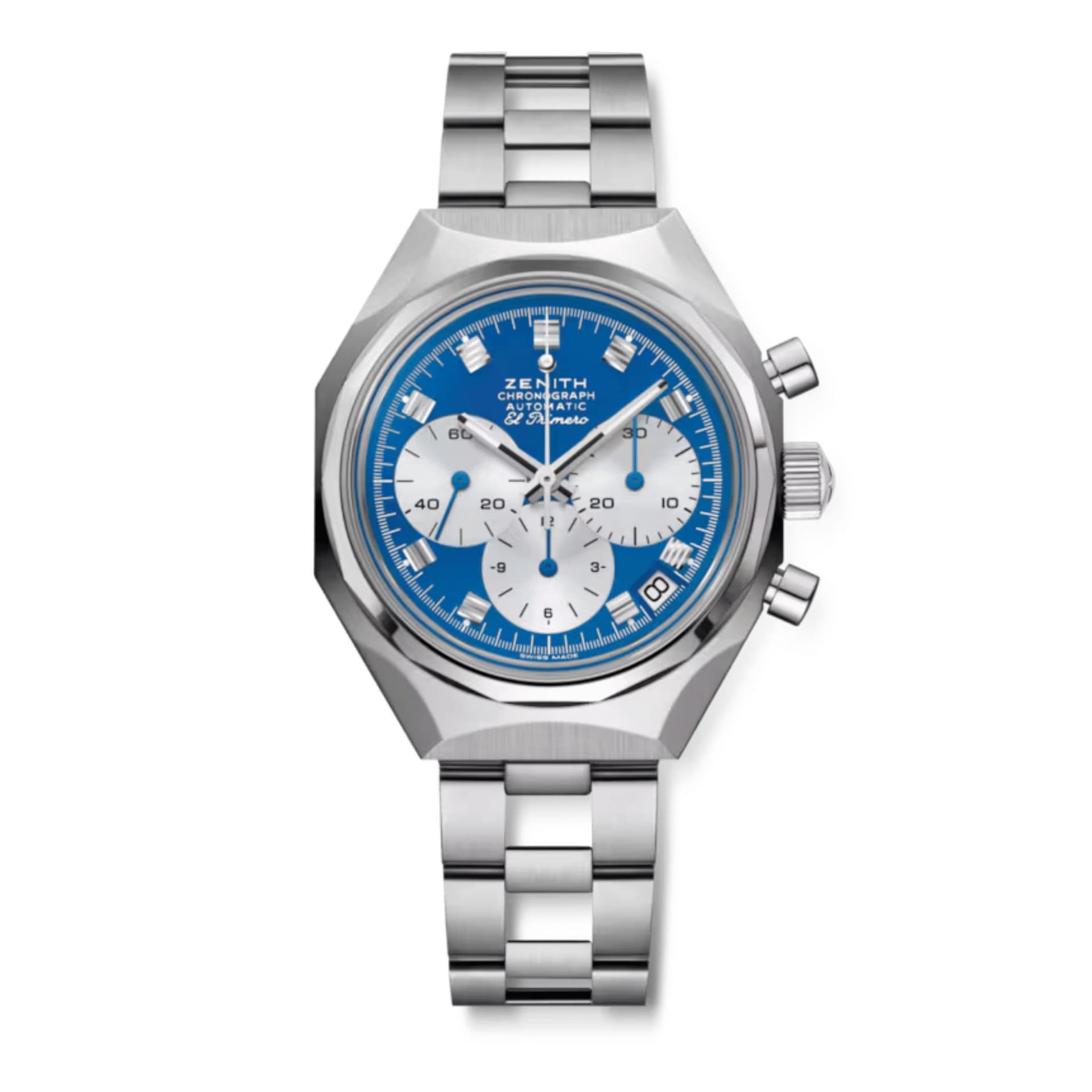 Zenith Montre Zenith DEFY Chronograph USM automatique cadran bleu gentiane USM bracelet acier 37 mm