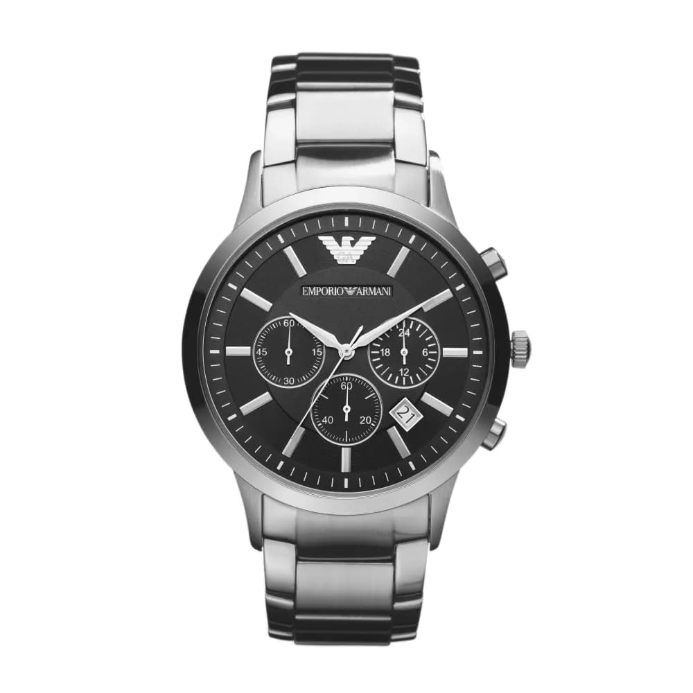 Emporio Armani Montre Analogique Homme Emporio Armani Acier Gris AR2434