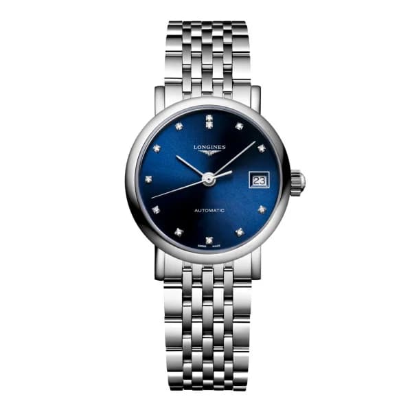 Longines Montre Longines elegant collection 25.50 mm Automatique Cadran Bleu soleillé Bracelet Acier