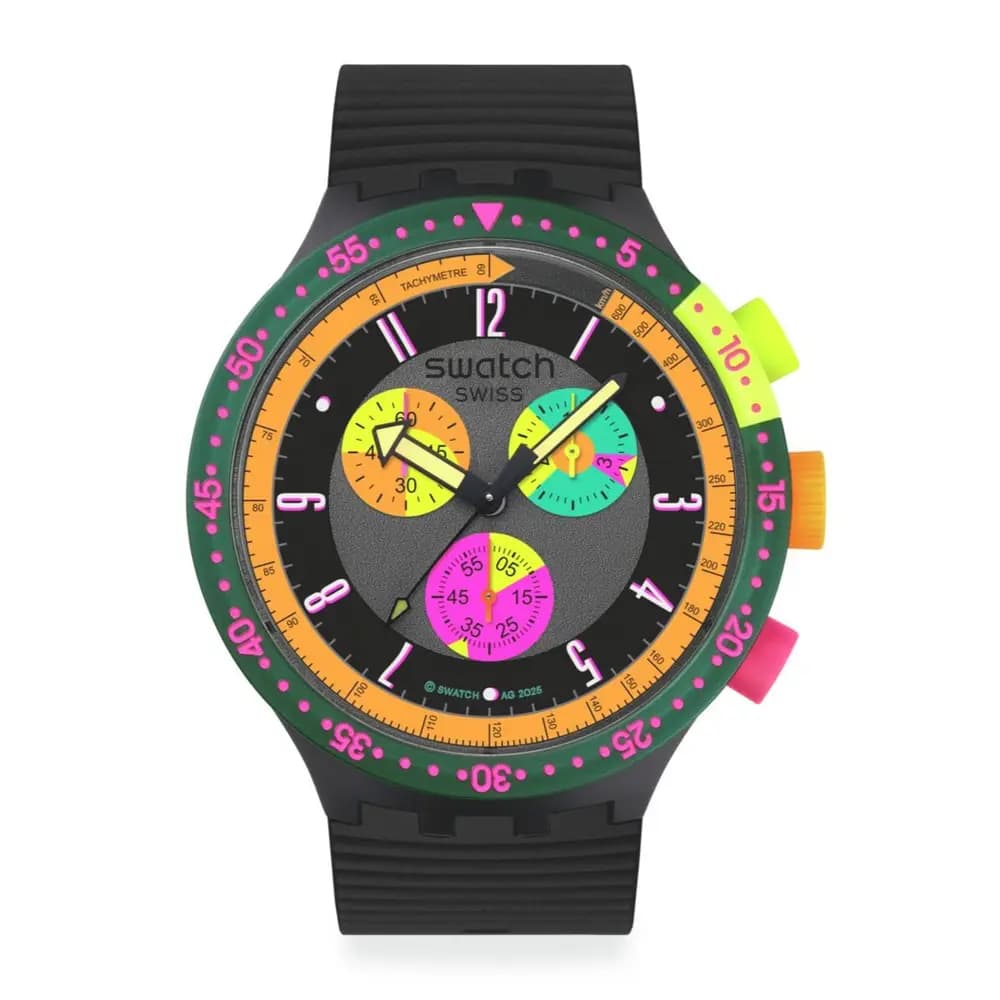 Swatch Montre quartz Mixte Neon 3 Multicolore