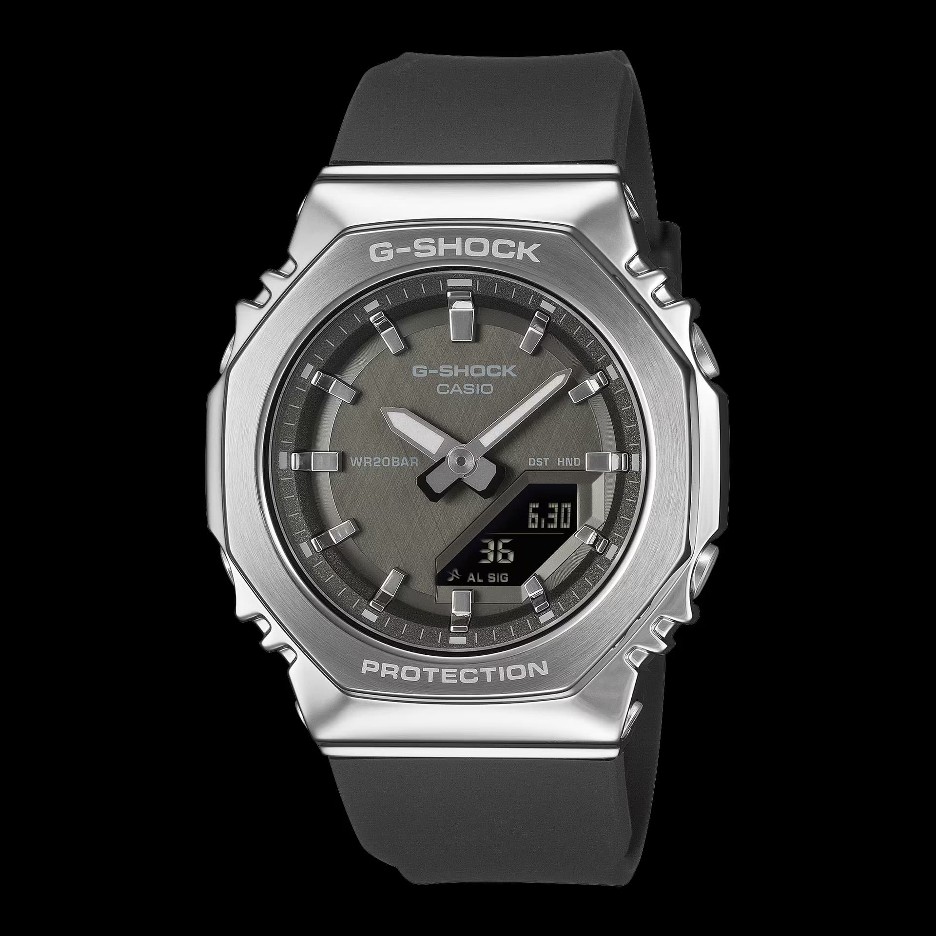 Casio GM-S2110 Urban Monochrome — cadran gris