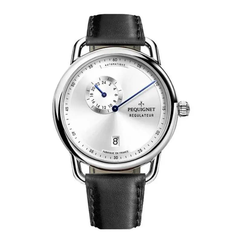 Pequignet Montre Equus Régulateur 4460433 cuir noir