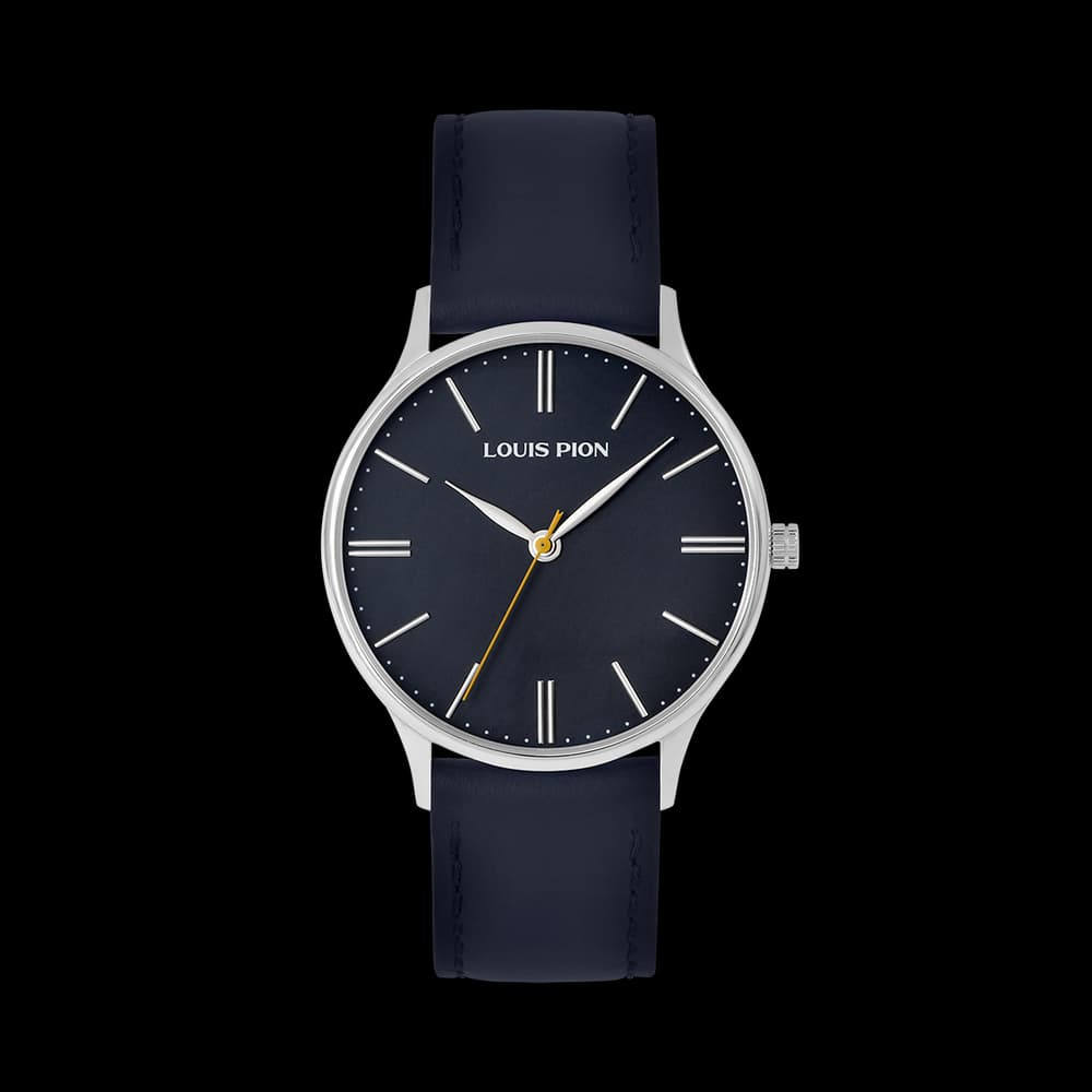 Louis Pion Montre quartz Homme Hector Bleu foncé