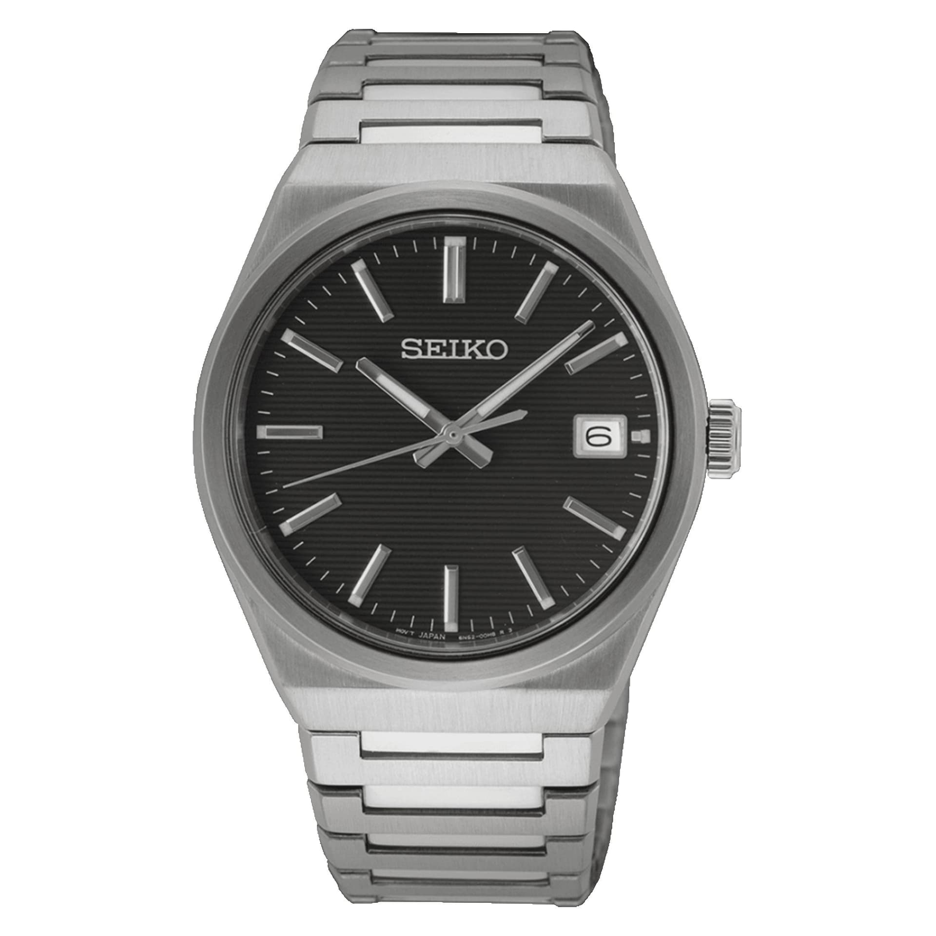 Seiko Montre Classique — cadran noir 39 mm