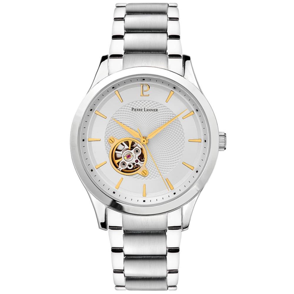 Pierre Lannier Montre Automatique Pierre Lannier Collection Fleuret en Acier Argenté