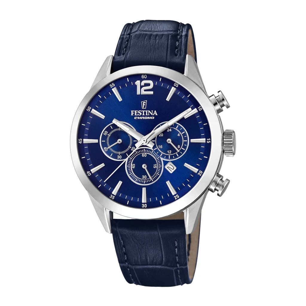 Festina Montre Analogique Homme Festina Cuir Bleu F20542/2