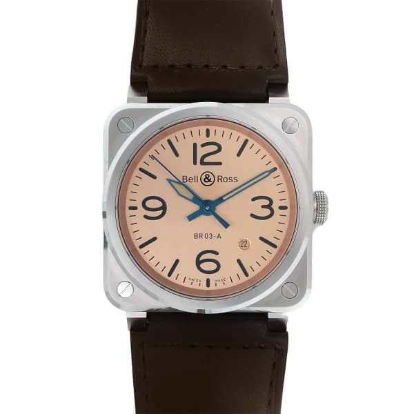Daniel Gérard Montre Occasion Bell &amp; Ross BR 03 Copper 41 mm Bracelet Cuir Marron