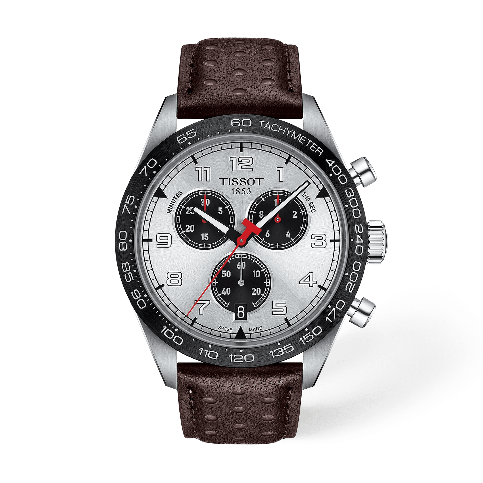Tissot PRS 516 45 mm — cadran argenté
