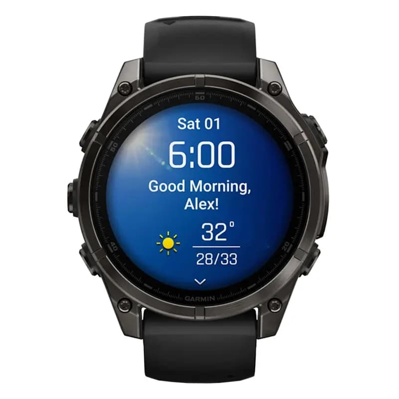 Garmin Montre Connectée Garmin Collection Fenix 8 Amoled en Silicone Noir