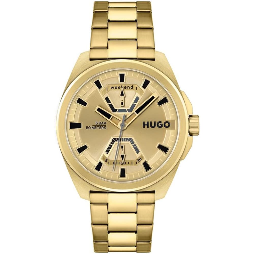 Hugo Montre Hugo en Acier Doré