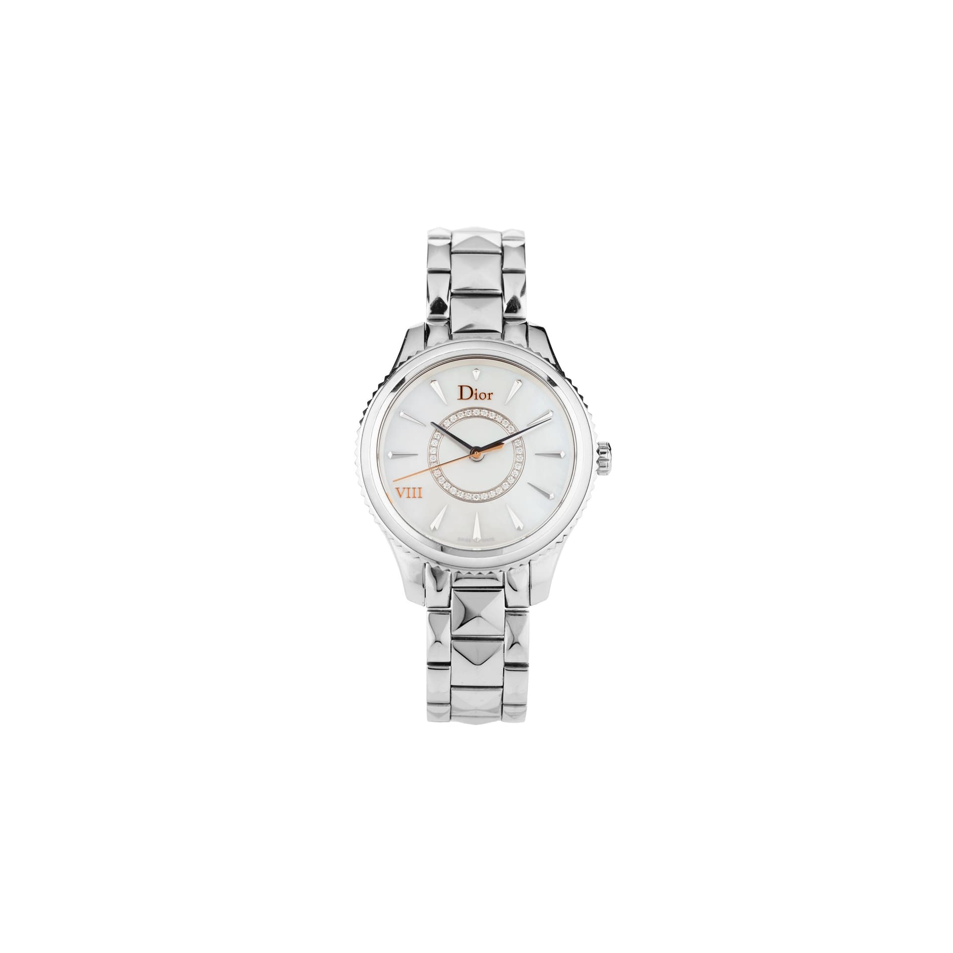Dior Montre Dior VIII Montaigne quartz cadran nacre serti 2016 Full Set 32 mm