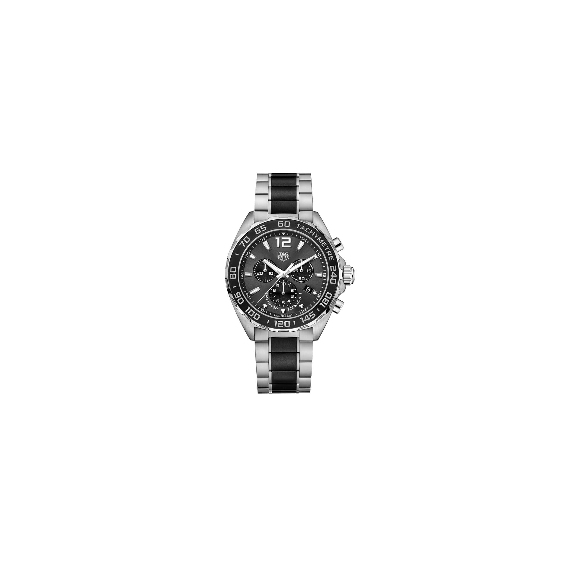 TAG Heuer Montre TAG Heuer Formula 1 chronographe quartz cadran gris bracelet acier 43 mm