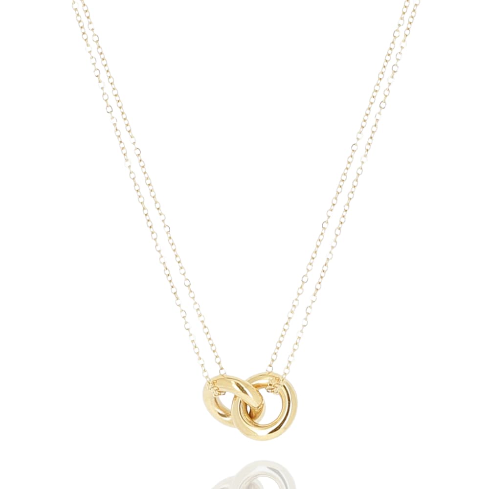 Zag Bijoux Multi-rangs Femme Anneaux entrelacés Doré