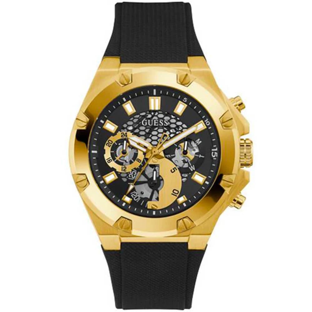 Guess Montre Guess Third Gear en Silicone Noir