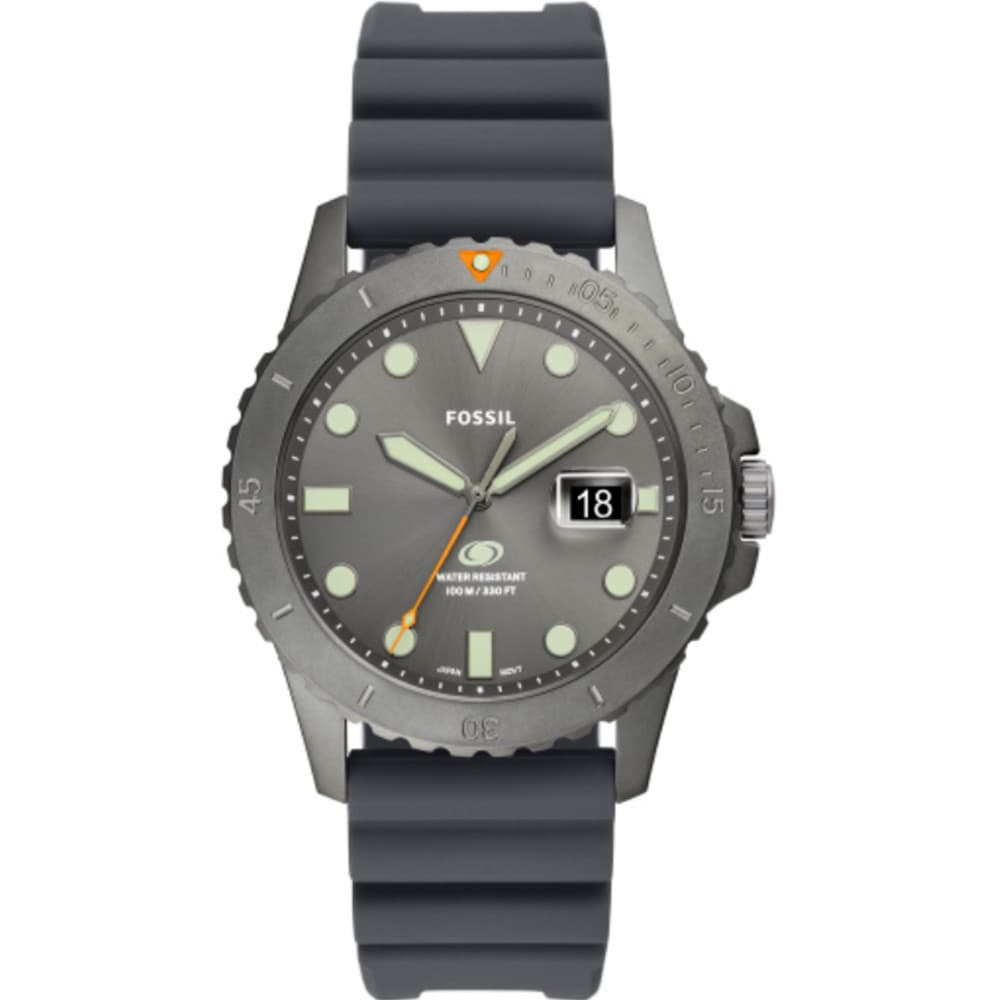 Fossil Blue — cadran gris