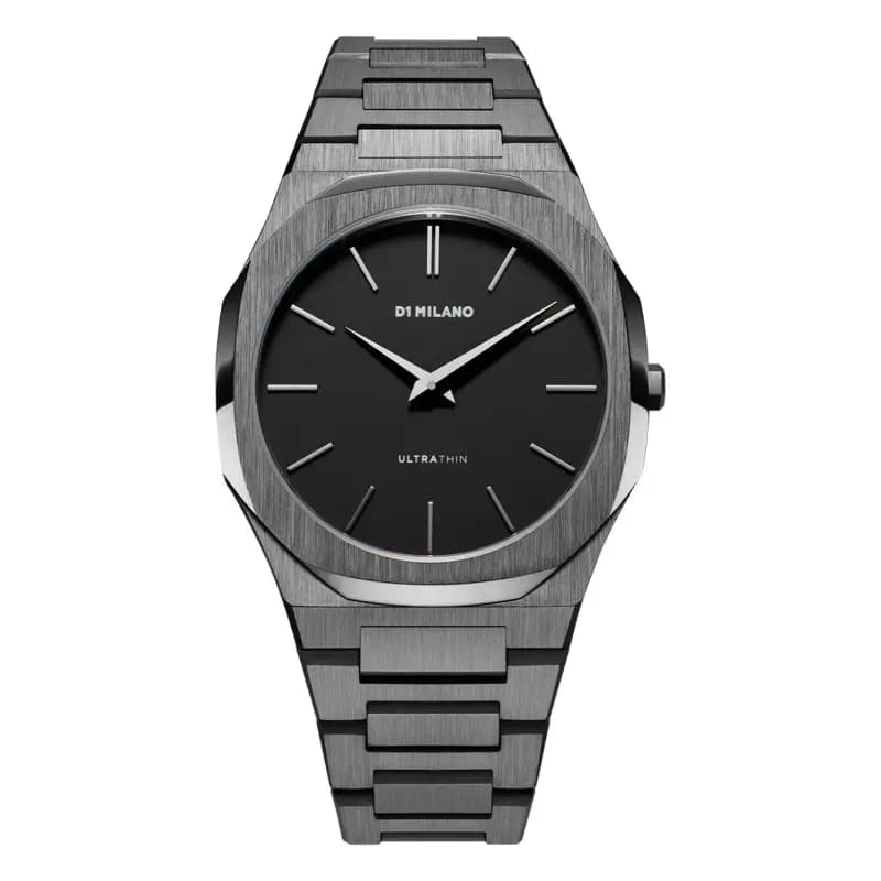 D1 Milano Montre D1 Milano Ultra Thin Re_Gun Quartz - 40 mm- Cadran Noir - UTBJ41