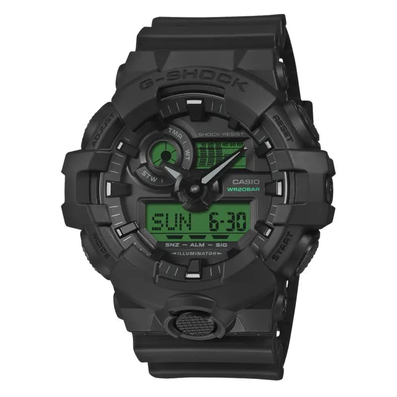 Casio Montre Capsule Black & Electro Green GA-700BEG-1AER