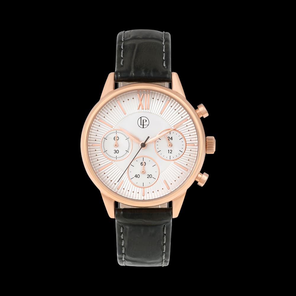 Louis Pion Montre quartz Femme Augustine Argenté, Blanc